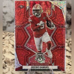 2022 Deebo Samuel Red Sparkle Panini Mosaic Prizm. Mint condition